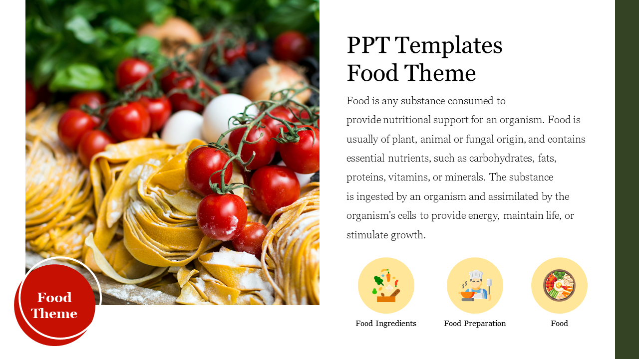 Free - Attractive PPT Templates Food Theme Presentation Slide